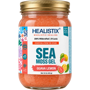 Healistix Guava Lemon sea moss gel — current 16 oz jar