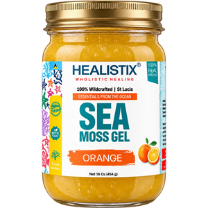 Healistix Orange sea moss gel — current 16 oz jar