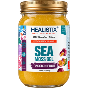 Healistix Passion Fruit sea moss gel — current 16 oz jar