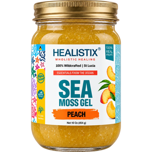 Healistix Peach sea moss gel — current 16 oz jar