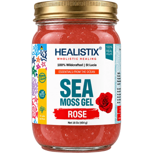 Healistix Rose sea moss gel — current 16 oz jar