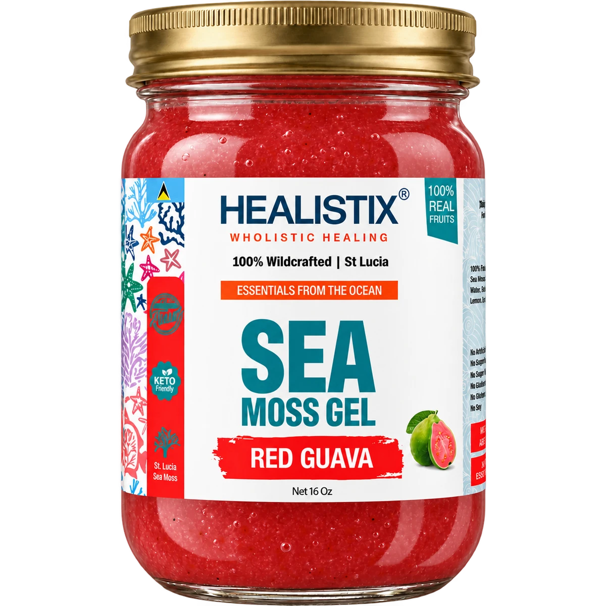 Healistix Red Guava sea moss gel