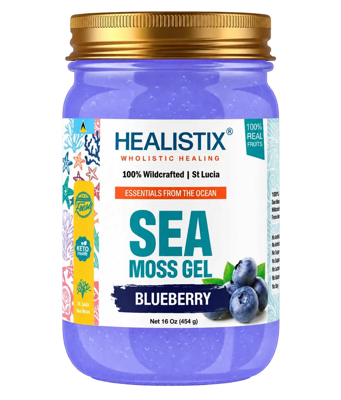 Blueberry sea moss gel jar