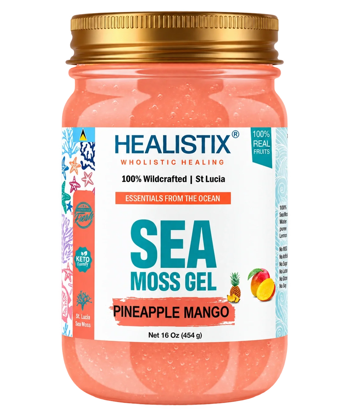 Pineapple Mango sea moss gel jar