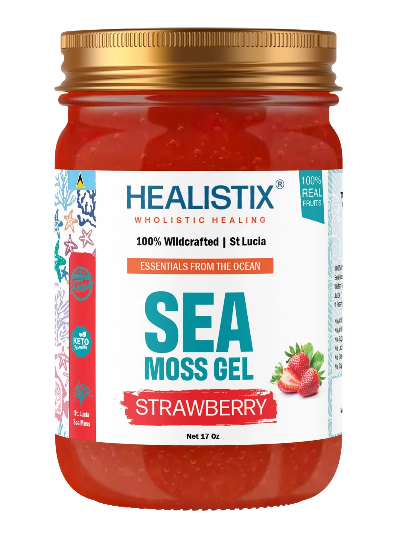 Strawberry sea moss gel jar