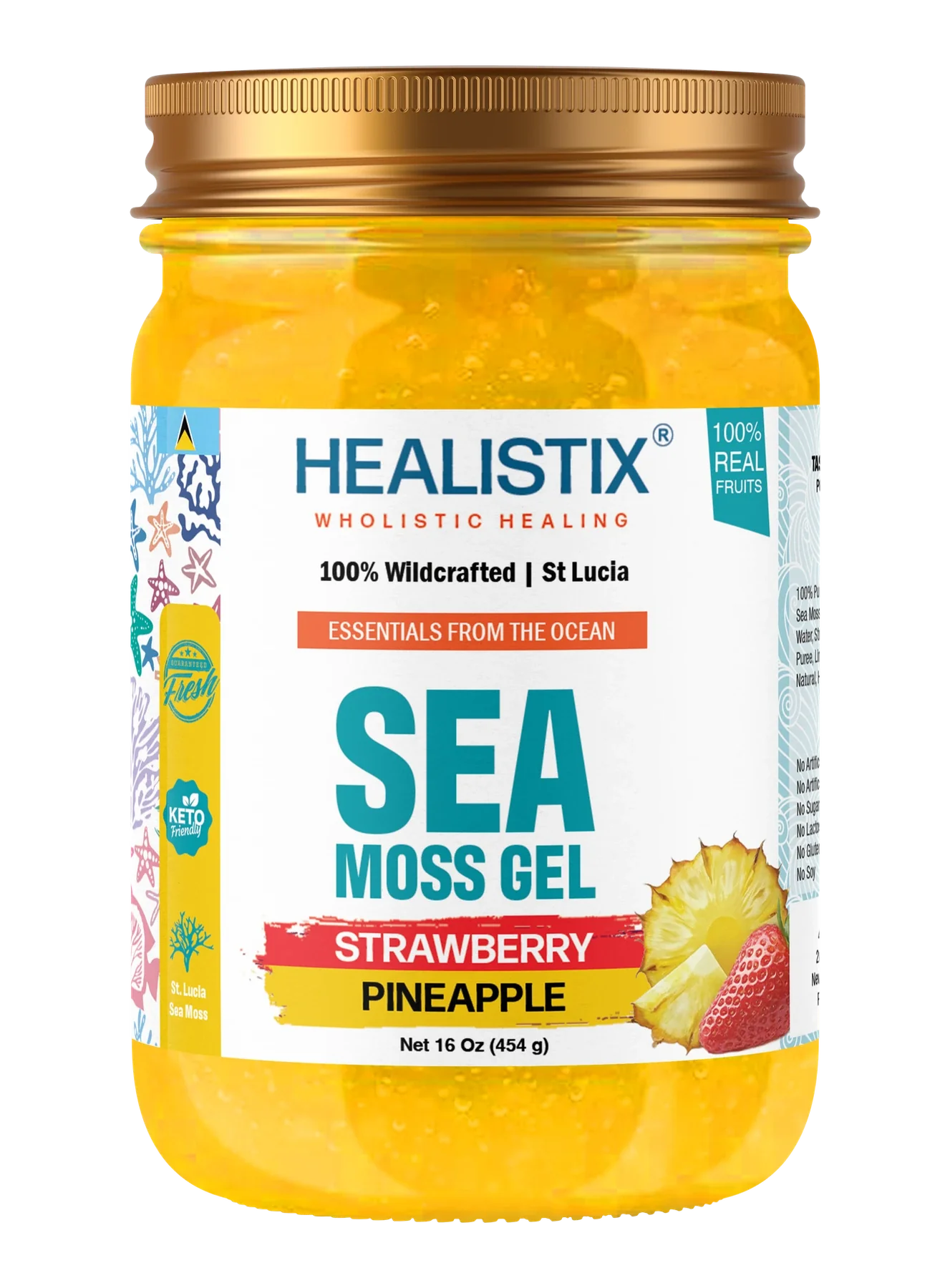 Strawberry Pineapple sea moss gel jar